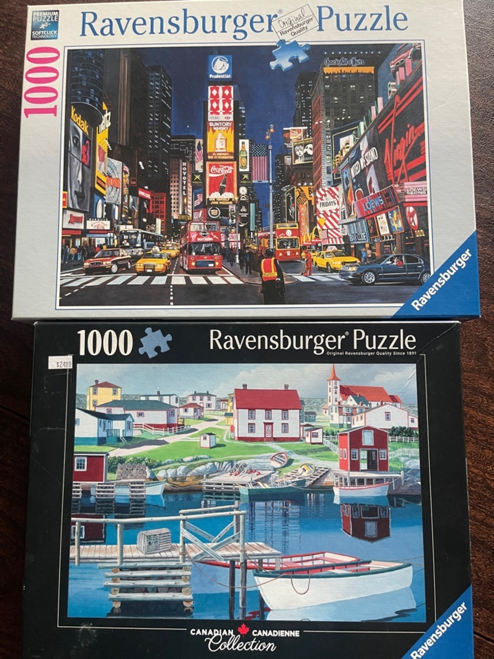 2 Pack Ravensburger 1000-Piece Jigsaw Puzzle - Multi-Color scenes